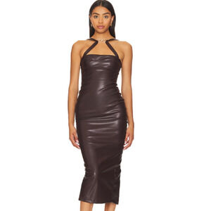 Nookie Drama Midi Dress in Chocolate NWT Size XS